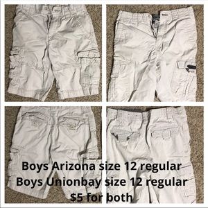 (2) Boys kaki shorts